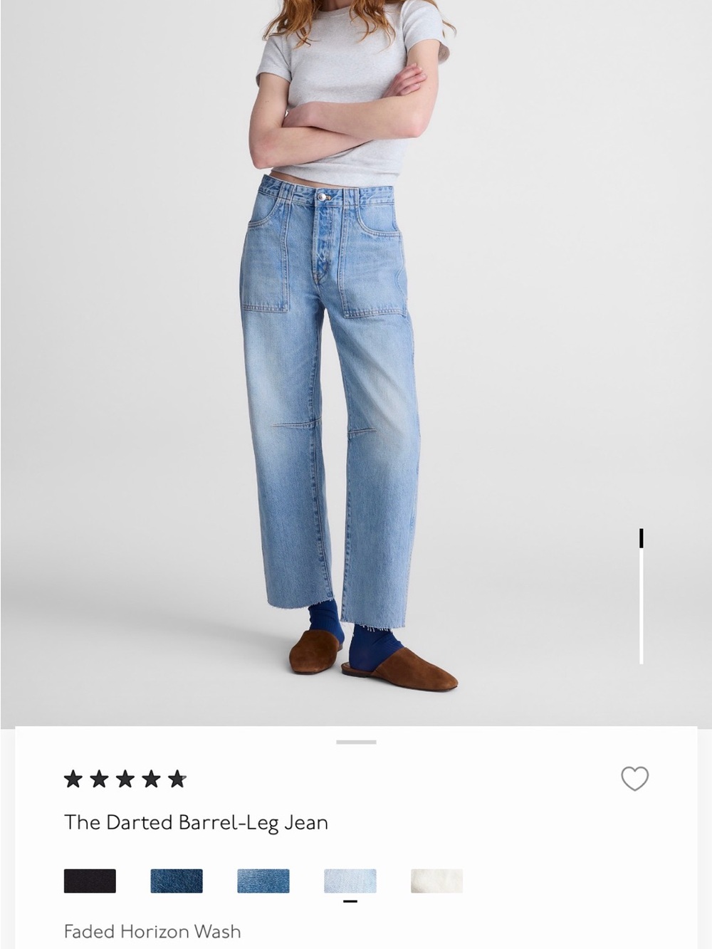 Madewell The Darted Barrel-Leg Jean